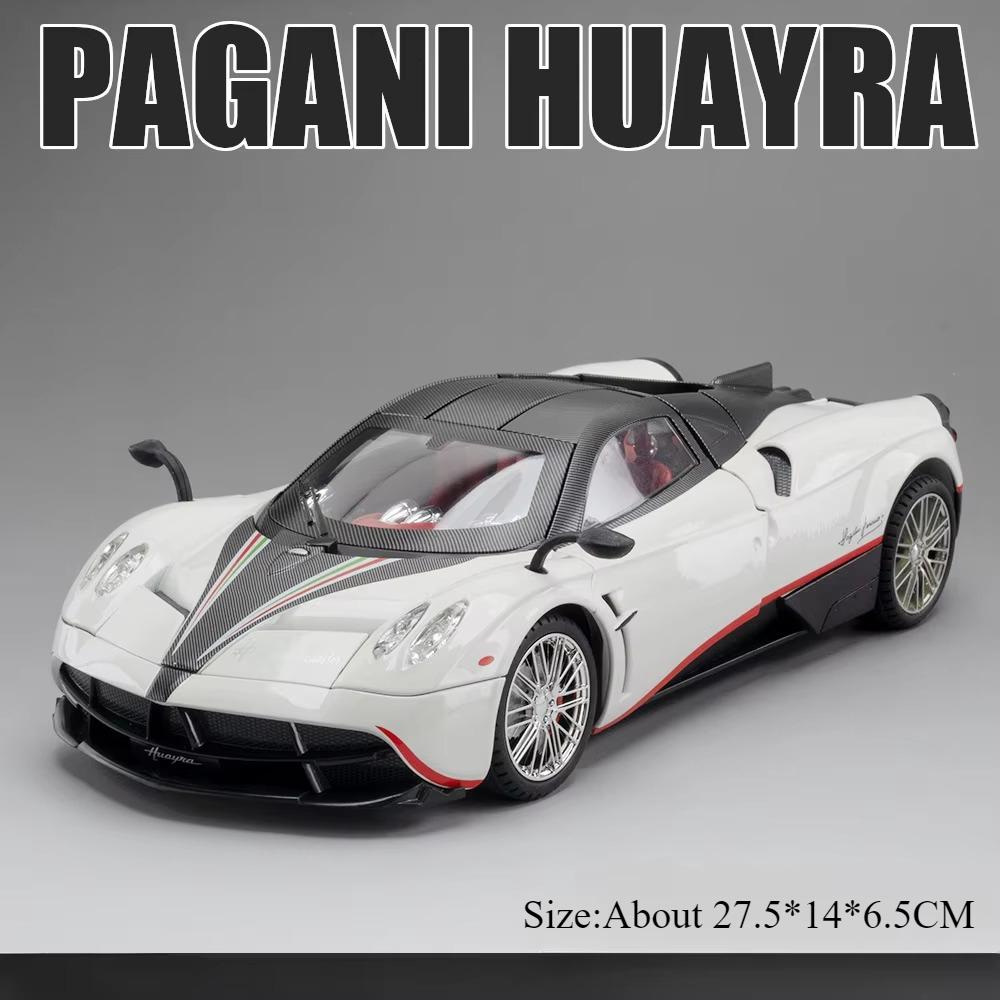 1:18 918 Spyder Martini Pagani Huayra Diecast Alloy Model Toys Car Doors Opened With Sound Light Miniature Vehice Adult Boy Gift