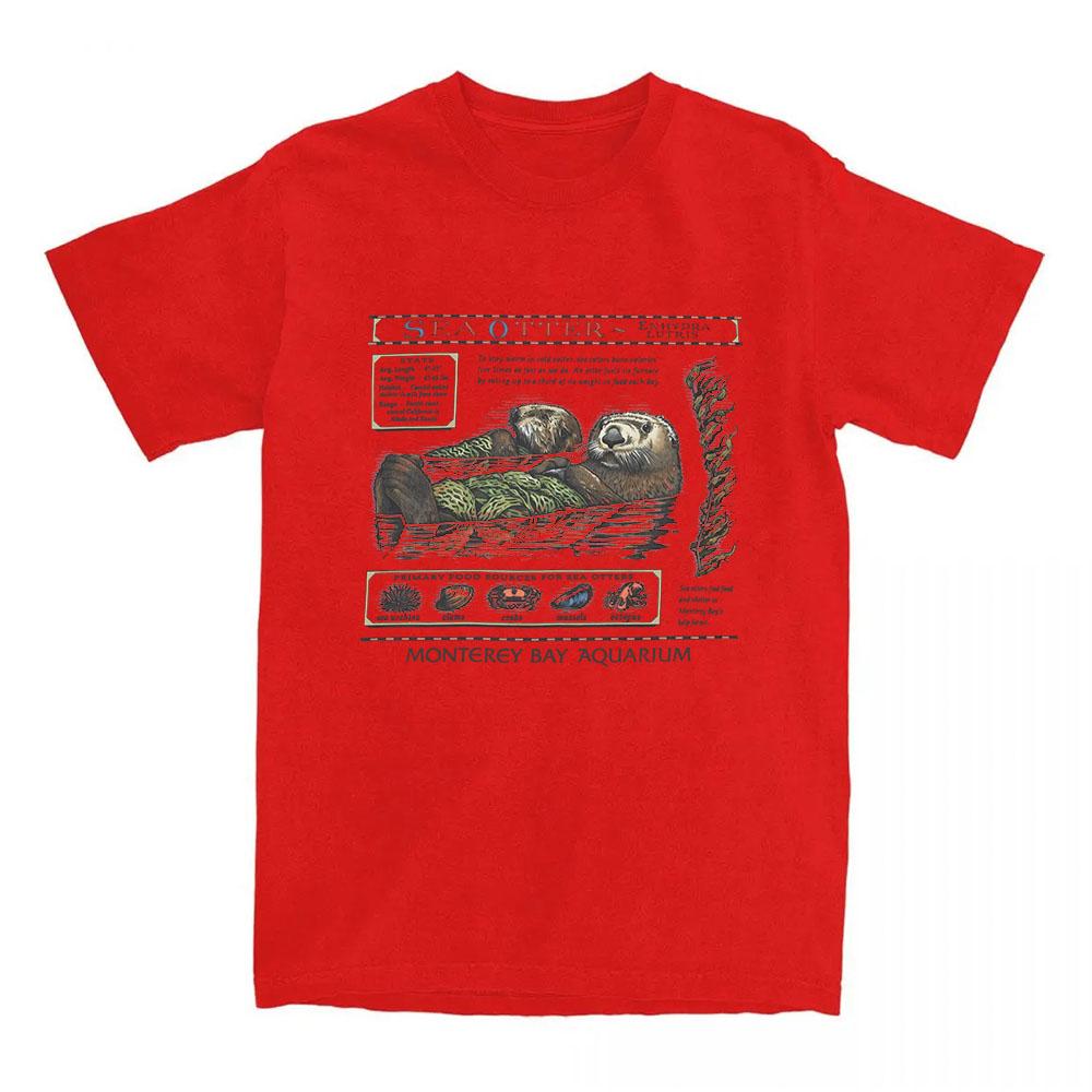 

Women Tees Monterey Bay Aquarium Sea Otter Tshirts Cartoon Funny Graphic Printing Tshirt Unisex Streetwear Cotton Loose T Shirt 4XL