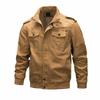 Spring New Men's Casual Pure Cotton Military Jacket Outdoor Loose Large Size Tooling Jacket Men
