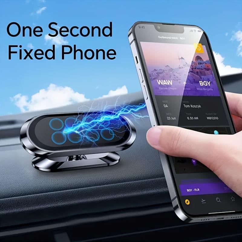 Universal Magnetic Car Mount Durable Aluminum Alloy, Waterproof & Shockproof, 360-Degree Adjustable for Dashboard