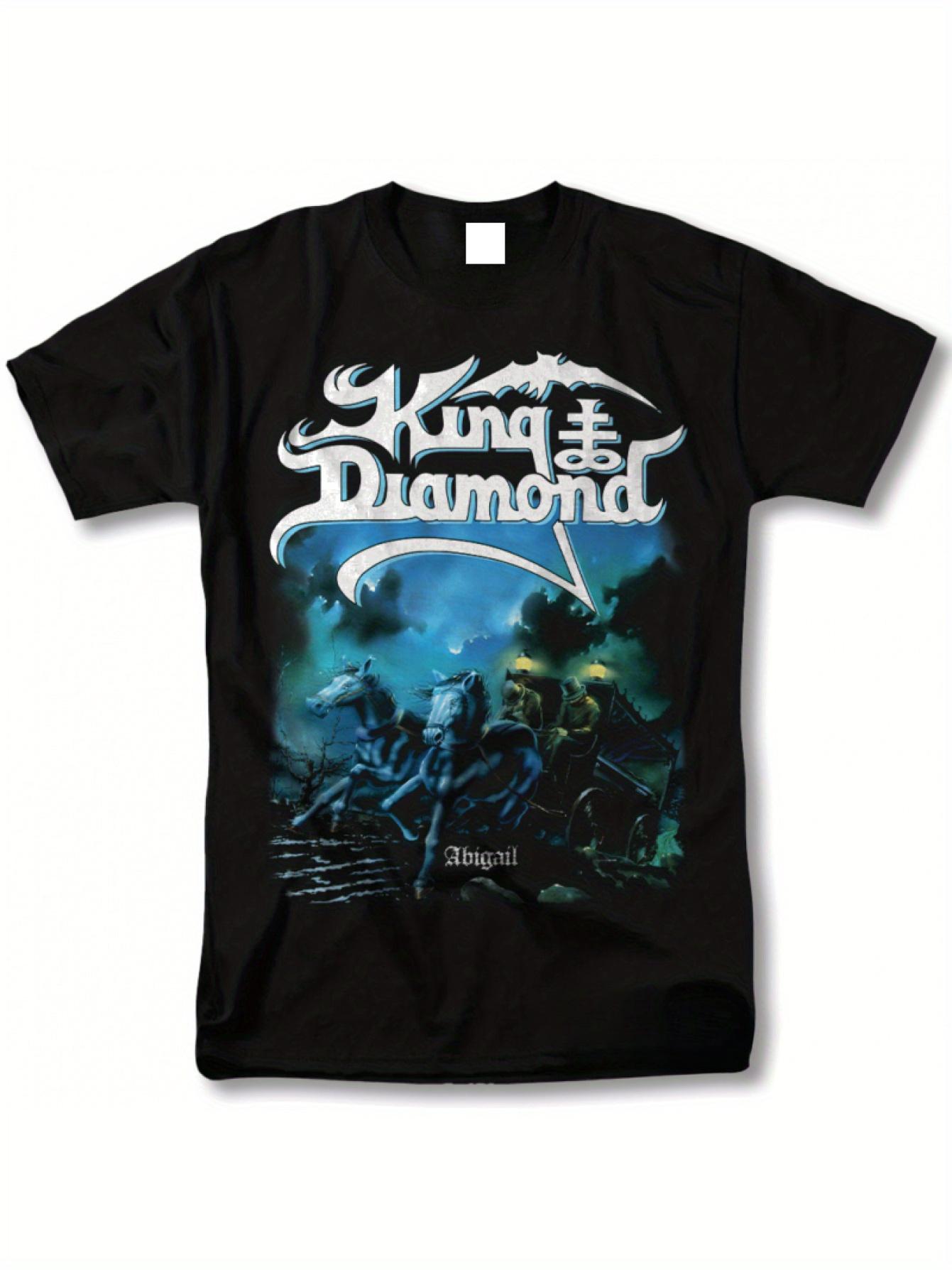 King Diamond Abigail Rock Concert Vintage T-Shirt - King Diamond Logo & Abigail Album Art Graphic Tee M