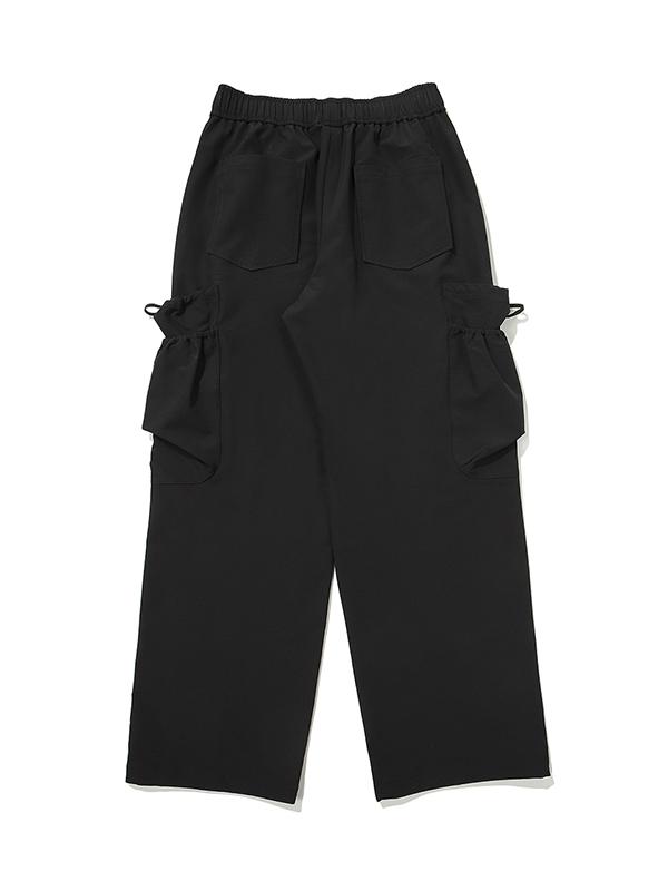BBC EARTH W String Brushed Cargo Pants_Black