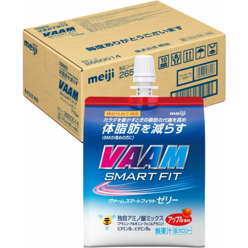 

VAAM Smart Fit Jelly, Apple Flavor, 180g x 24 packs, Functional Food, Amino Acid, Meiji