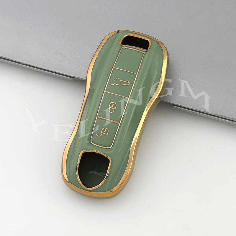 TPU Shell Fob For Porsche Cayenne 958 911 Lepin 996 Macan Boxster Panamera 997 944 924 Panamera 718 971 9YA Car Key Case Cover