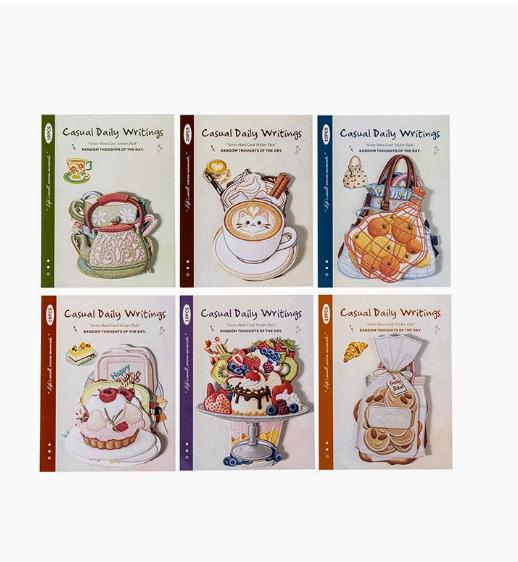 6packs/1lot Kawaii Scrapbook Sticker Daily Miscellaneous Notes Scrapbooking Supplies Planner Decorative Stationery Sticker