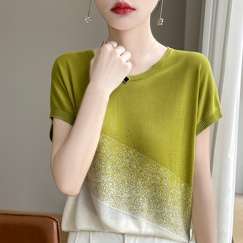 

Модный осенний стиль Tencel свитер тонкий круглый вырез стандартный свитер женский трикотаж XL