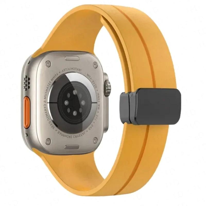 Magnetic Strap For Apple watch ultra band 49mm 45 mm Silicone Bracelet iWatch Series 7 8 se 6 5 3 44mm 45mm 40mm 41mm 42mm 38mm