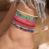 Bohemian Handmade Colorful Beads Anklet Summer Beach Beaded Ankle Bracelet Women Girls Holiday Jewelry Gifts
