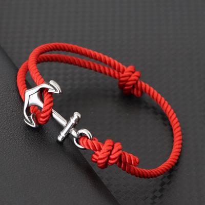 Pulsera de ancla de moda, pulsera trenzada de cuerda milanesa para hombres y mujeres, accesorios casuales, playa, surf, vikingo, aventura, joyería, regalos