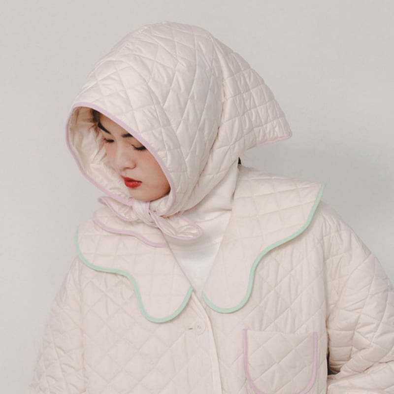 GAYEON LEE LALA Quilted Hood-Ivory