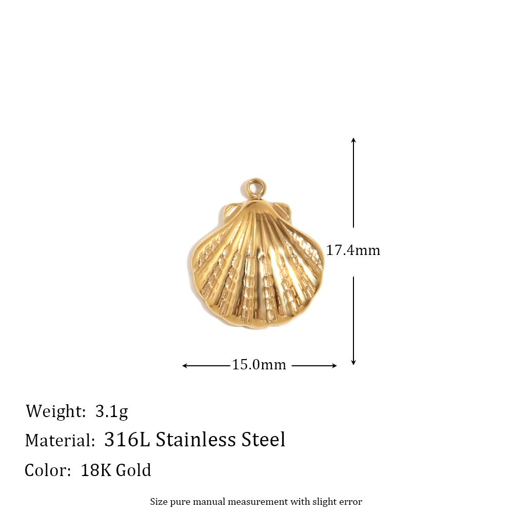MamacitaSlay Lovely Scallop Dolphin Sparkling Coconut Tree Heart Bow Flower charms for jewelry making Stainless steel charm