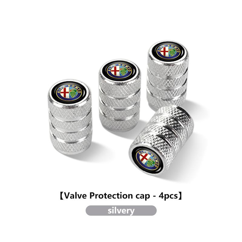 

4Pcs Car LOGO Tire Valve Cap Waterproof Auto Accessories For Alfa Romeo Giulietta GT 159 147 156 Mito Brera Giulia Spider F1