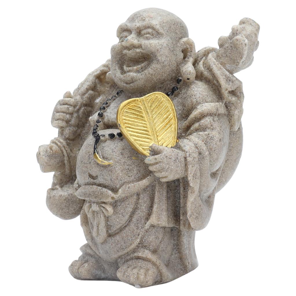 Statua di Buddha Resina Mini 8cm Maitreya Buddha Ridente Figurina per Decorazione Casa Ufficio Regalo