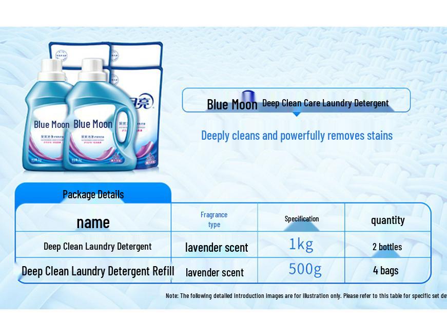 Blue Moon Lavender Laundry Detergent Set, 8 Jin - Deep Clean & Color Protection