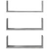Wall Shelves 3 pcs Concrete Grey 58 x 18 x 18 cm Engineered Wood
