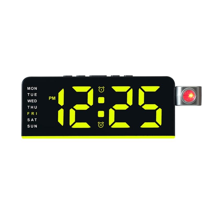 

Digital Projection Alarm Clocks for Bedrooms 180° Rotatable Projector Loud Duals Alarms for Kids Elderly,Heavy Sleepers