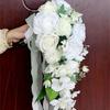 Water Drop Shape Bouquets Artificial Wedding Flowers Bridal Shower Bouquets for Special Occasion