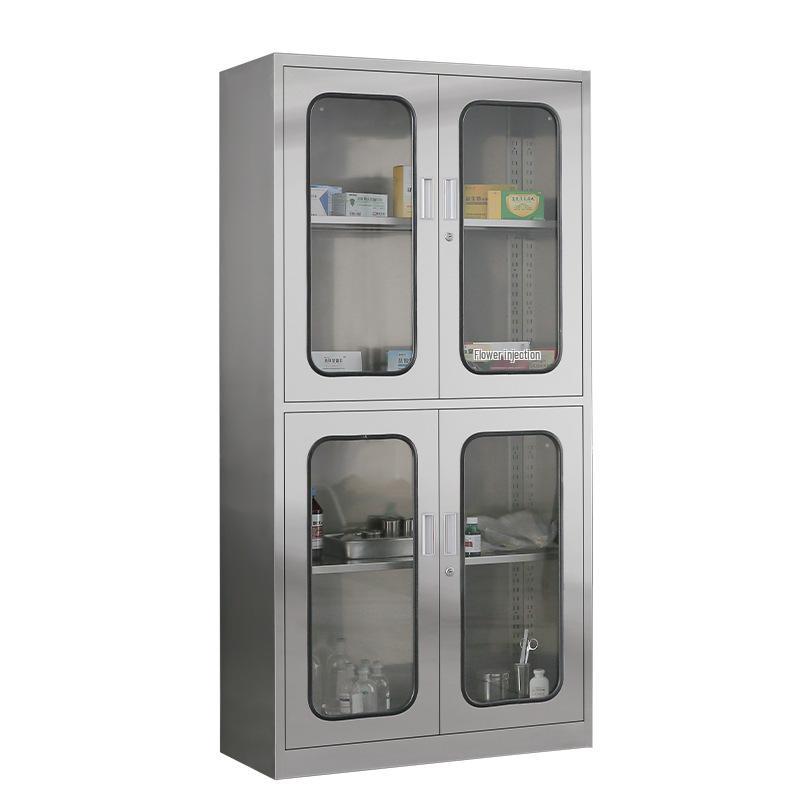 304 Stainless Steel Medical & Filing Cabinet with Locker