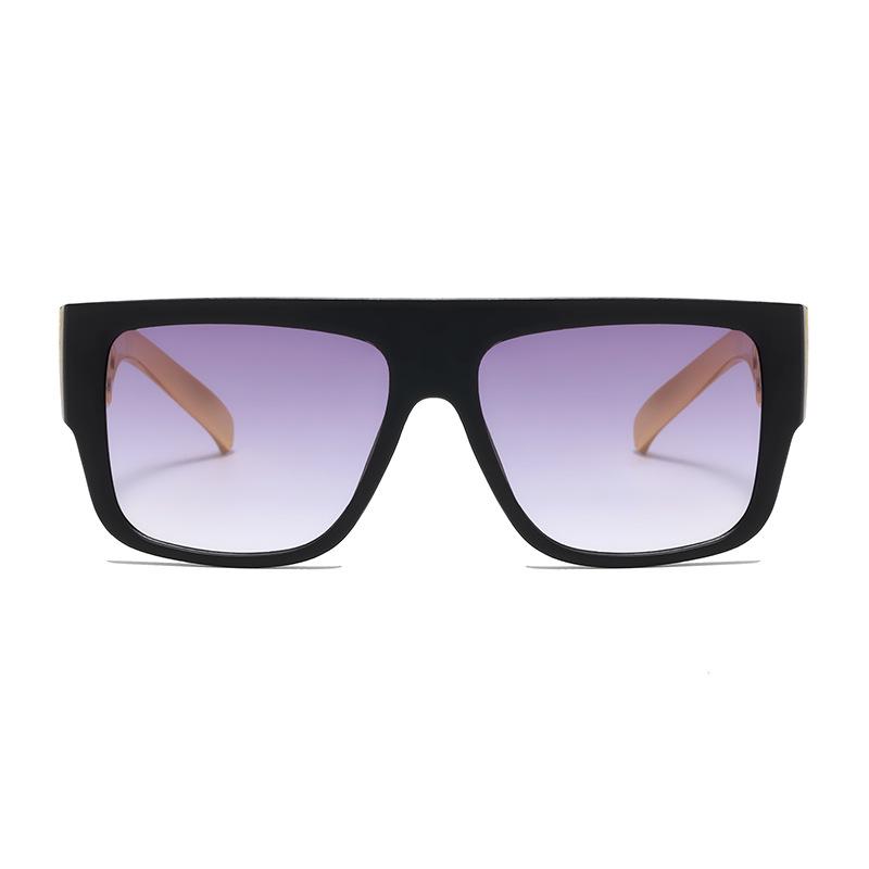 2023 Trendy European & American Oversized Hip Hop Sunglasses with Exaggerated Gold Chain