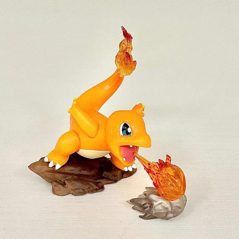 Pokemon Pikachu Charmander Charmeleon Charizard Three Form Evolution GK Anime Figures Toys Model Kids Gift