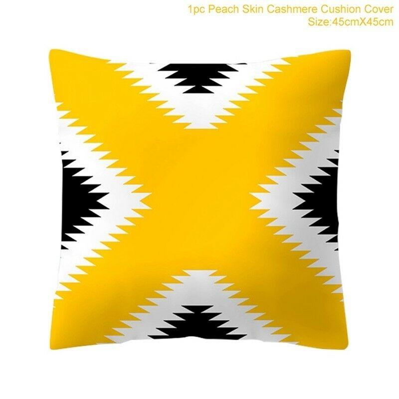 

Элегантная желтая геометрическая наволочка для дивана из мягкого кашемира с персиковой кожей U