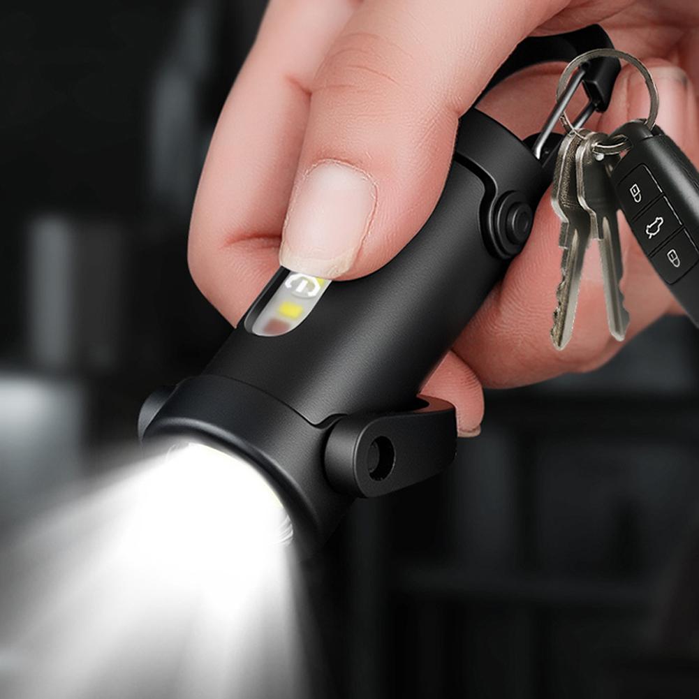 Portable Keychain Multi-Function Emergency Flashlight Outdoor Mini Flashlight Mobile Power for Outdoor Camping And Hiking Light