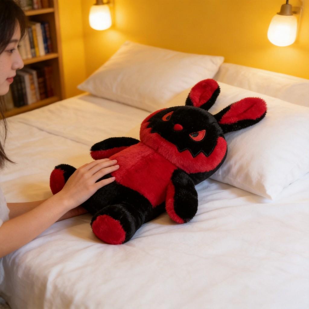 Plush Halloween Bunny Toy With Pp Cotton Filling For Kids And Holiday Decor