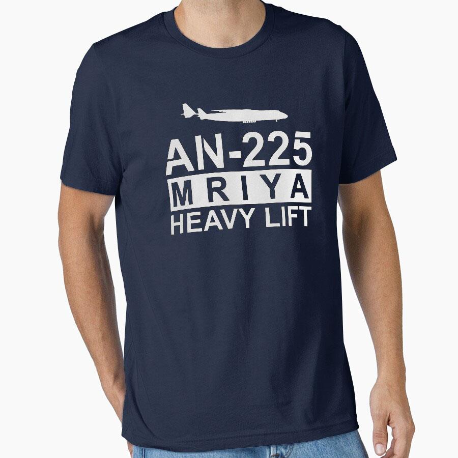 

An-225 Mriya subdued Air transport The Great Antonov 100% cotton printed T Shirt for men large size Adult tops S-6XL 4XL