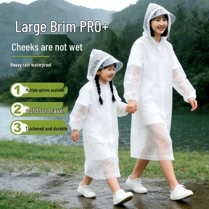 Kids  Disposable Raincoat with Schoolbag Space