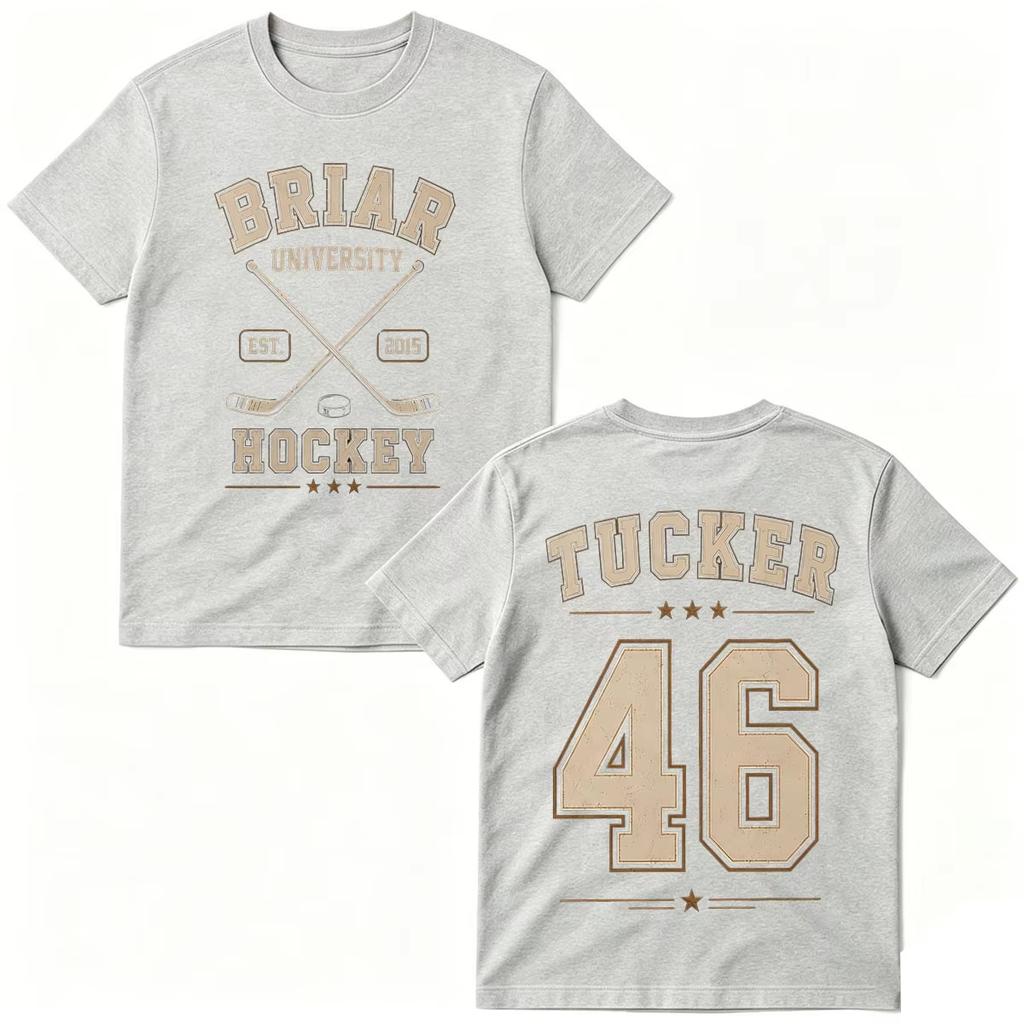 2026 Sommer Mode Trendiges T-Shirt Herren Damen Vintage Oberteil Tucker 46 Off Campus TV-Serien T-Shirts Briar University Hockey T-Shirt
