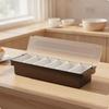 Frosted Lid Food Organizer with Removable Dividers for Home Use