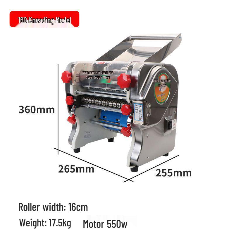 Junxi Electric Dough Roller: Stainless Steel Automatic Noodle Maker for Home and Commercial Use
