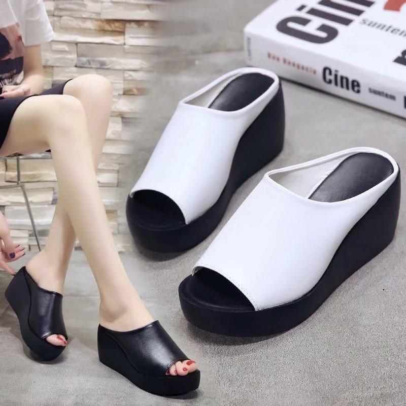 Summer Sexys Slippers Woman Wedges Platform Beach Flip Flops Sandals Slippers For Women Black Women Female Lady Shoes Zapatos Mujer