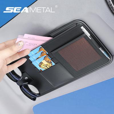 Auto Sonnenblenden Organizer Sonnenbrillenclip Geldschein Stifthalter Kartenhalter CD DVD Organizer Aufbewahrungsbox Autozubehör