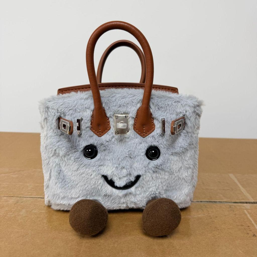 Jllycat Cute Fluffy Platinum Doll Crossbody Elf Handbag