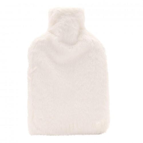 Sophia Layers Soft Faux Fur 1.7L Muff Hot Water Bottle - White