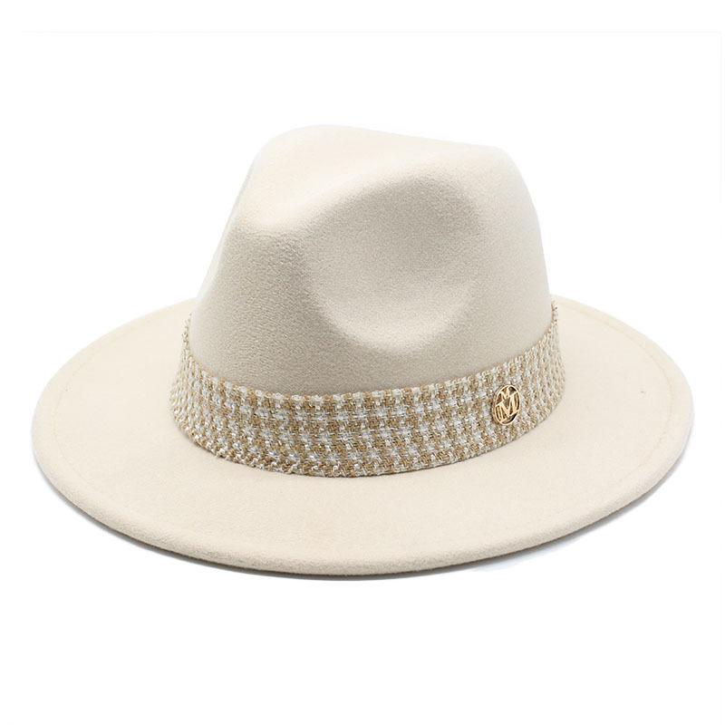 Woolen Hat Top Hat Jazz Hat Bow M Standard Woolen Hat