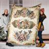 Birds Flowers Flannel Fleece Blanket Cozy Warm Throw Blanket For Couch Bed Travel All Season Use