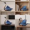 Resin Swan Figurine Decorative Tabletop Ornament Beautiful for Bookshelf