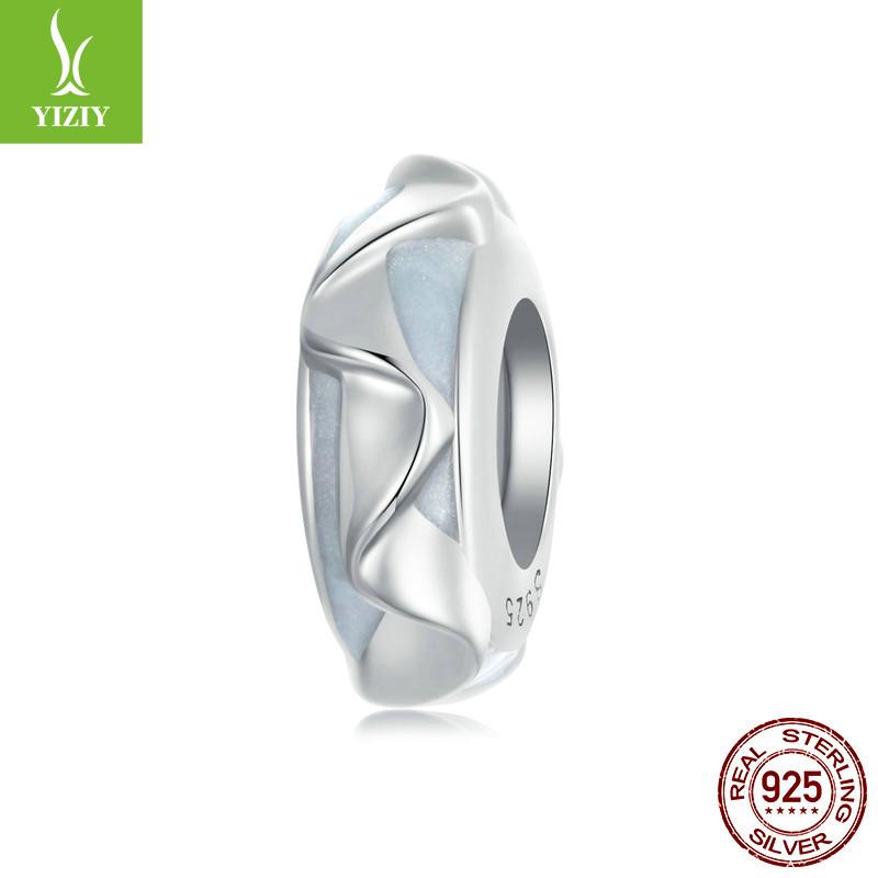 S925 Silver Silicone Positioning Bead Spacer Accessories, Personalized Retro Versatile Diy Bracelet Beads Loose Beads