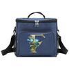 Lunch Bag Insulated Bags Cooler Box Thermal Organizer Handbag Shoulder Storage Lunchbag for Men and Women Golden Flower Printing