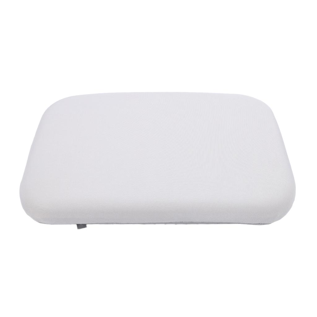 Dining Chair Cushion Light Grey Memory Foam Non Slip Bottom Gripper Chair Pad with Lace