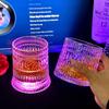 Premium 360° Rotating Glass Cup with LED for Unique Wine Tasting Experience