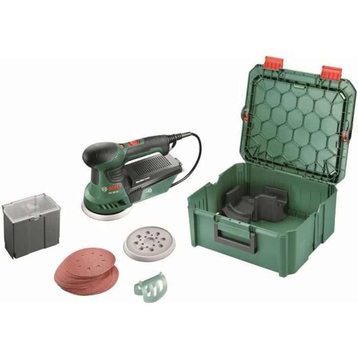 BOSCH Eccentric Sander - PEX 300 AE + 1 SystemBox Storage Box Size M