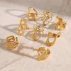 Irregular Dating Rings Adjustable Finger Rings Exaggerated Open Rings Finger Jewelry Suitable for Party and Daily