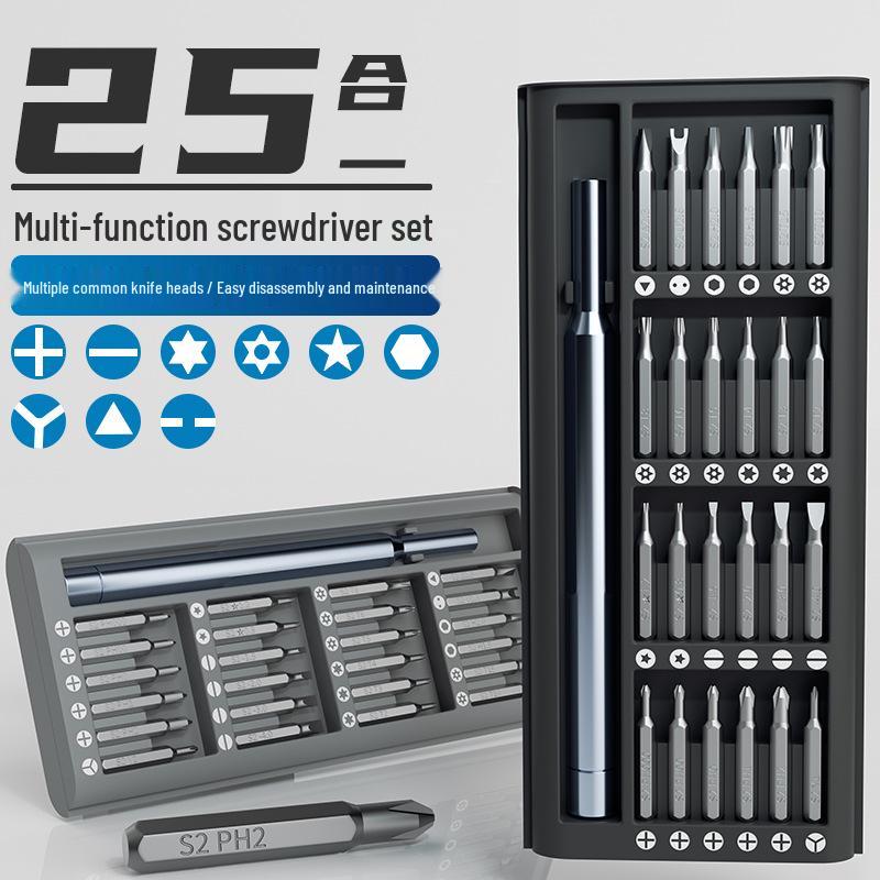 25-in-1 Precision Screwdriver & Bit Set for Computer and Phone Repair