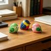 Mini Wood Carving Bird Ornament Hand-Carved Painted Bird Figurine Statue Sculpture Home Office Desktop Decoration Ornament