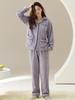 Anti-static Coral Fleece Women's Thick Winter Flannel Cardigan and Men's Autumn/Winter Homewear
