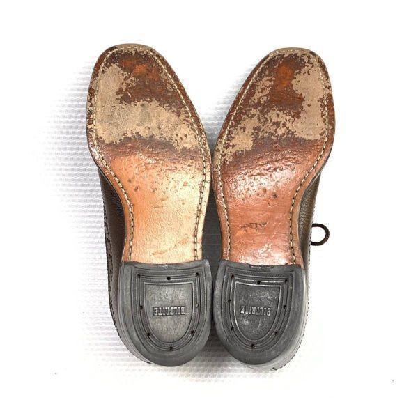 70s 80s Vintage BAYCREST Size 8D 25.5 26.0cm Long Wingtip Felt Tongue Brown(USED)