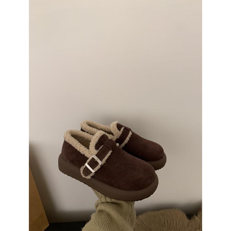 Thick-soled Fleece Shoes, Autumn and Winter Shoes, Warm Snow Boots, Cotton Shoes, Women's Shoes